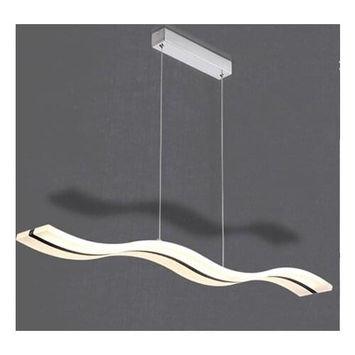 Modern Led Pendant Lights Acrylic Ceiling Suspension lamp with led chip inside S shape Wave lighting fixture for home