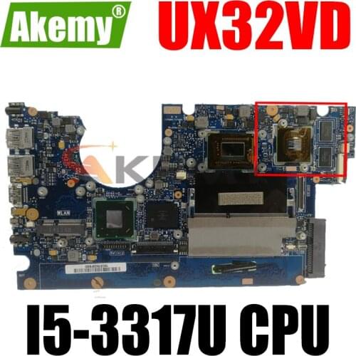 UX32VD MB._2G/I5-3317U/AS V1G GA 90R-NPOMB1300Y Motherboard For ASUS UX32V UX32VD Laptop Mainboard 100% Tested free shipping