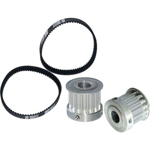 Maytech 2pcs/set 10mm Hole Size Motor Pulley 16 Tooth 5M HTD395-5M Belt Set for Electric Mountainboard Skateboard