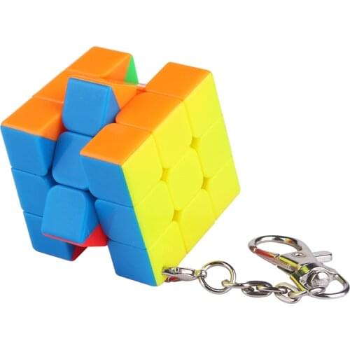 Yuxin 3x3 Magic Cube 35mm Size Keychain exquisite smooth cubo magico childrens toys adult ornaments 3x3x3 pocket cubes