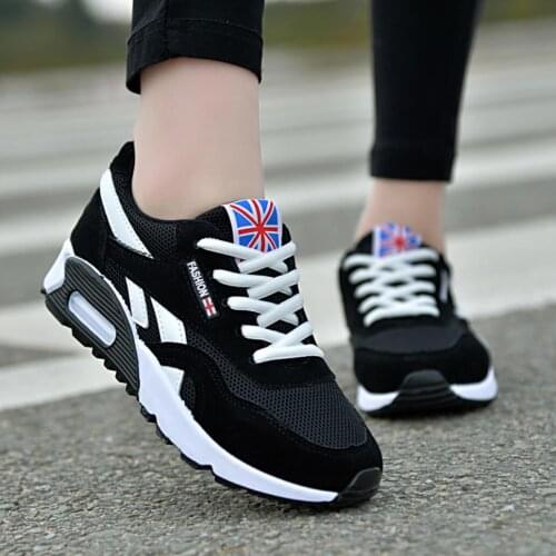 Women Tennis Shoes Breathable Mesh Running Shoes Female Flat Buffer Lace-Up Footwear Outdoor Woman Sneakers Zapatillas De Mujer