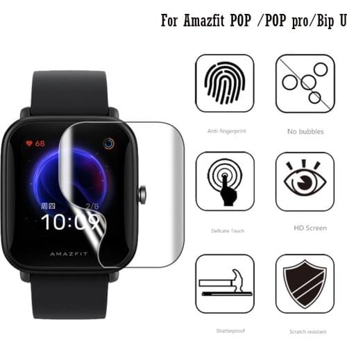 2pc/lot soft TPU Screen HD Protective Film For Xiaomi Huami Amazfit POP / POP pro/ Bip U clear Film Ultra-thin Full Cover Guard