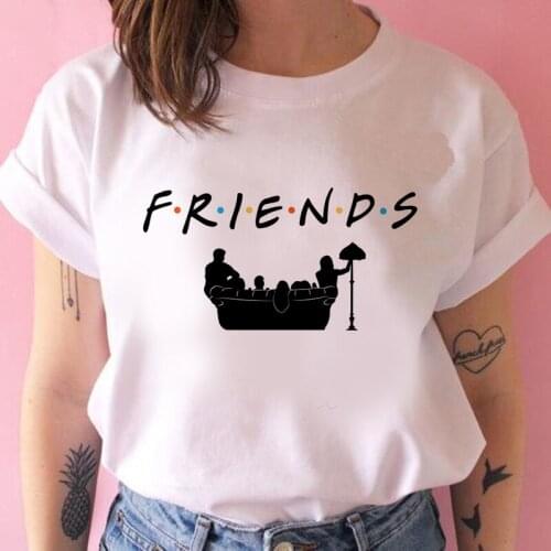 2020 Summer Women T-shirt Old friend Theme Printed Tshirts Casual Tops Tee Vintage Girl Ullzang Mujer_T-Shirt