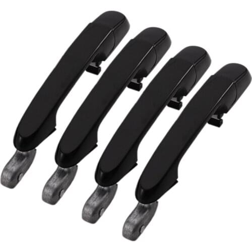 4 Pcs Black Car Door Handle Front Rear LH RH Exterior Car Door Handle, for Hyundai Accent Dodge Attitude 2006-2011