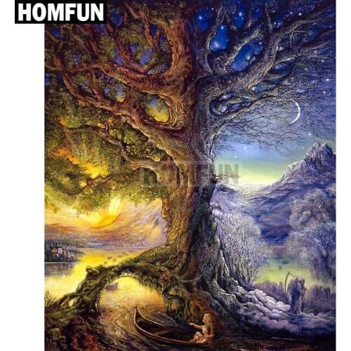 HOMFUN Full Square/Round Drill 5D DIY Diamond Painting "Dream Tree" Embroidery Cross Stitch 5D Home Decor Gift A03761