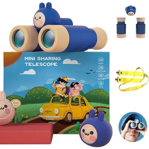Childrens Telescope Kids Binoculars for Boys Girls Detachable Shared Bird Watching Tool Kids Compact Small Binoculars Toys