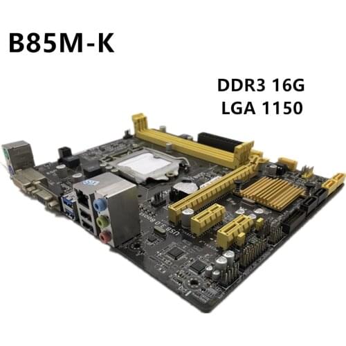 For Asus B85M-K Desktop Motherboard B85 LGA 1150 For Core i7 i5 i3 SATA3 USB3.0 Original Used Mainboard