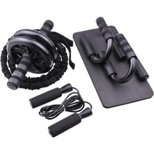 Resistance Bands Push Up Stand Bar Abdominal Wheel AB Roller Jump Rope Grip Strength Exercise Home Gym Fitness Muscle Training