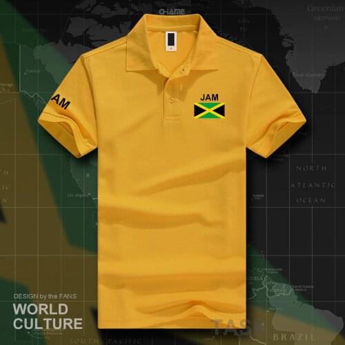 Jamaica polo shirts men short sleeve white brands printed for country 2017 cotton nation team flag new fashion JAM Jamaican