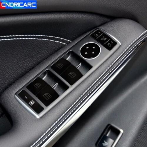 Car Window Glass Lifting Buttons Cover Stickers Trim For Mercedes Benz A B C E G Class CLA CLS GLS GLA GLE Interior Accessories