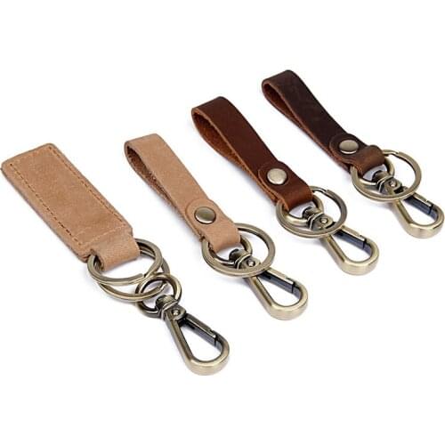 J.M.D Genuine Leather Key Wallet Women Keychain Men Key Holder for Automobile Key Chains Vintage Key rings Keys Organizer