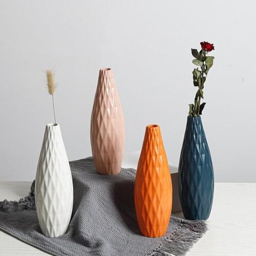 Creative Ceramic Vase Home Decor Accessories Living Room Desktop Flower Arrangement Container Wedding Vase for Table Decorations