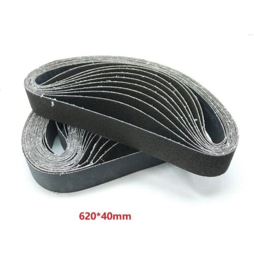 NEW 10pcs 620*40mm Corundum Abrasive Sanding Belt FOR Tube Belt Sander Portable Pipe Polishing Machine
