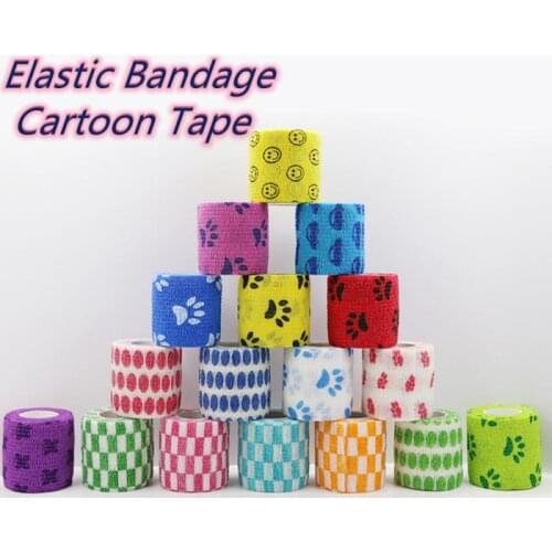 Cartoon Tape Waterproof Self-Adhesive Elastic Bandage First Aid Medical Health Care Treatment Gauze Tape Emergency Muscle Tape