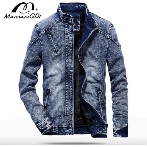 MaiDangDi Mens Denim Jackets