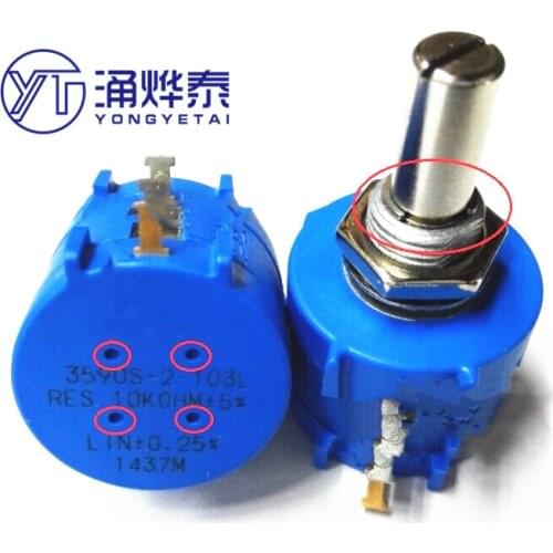 Multi-turn wire wound potentiometer 3590S-2-101L 201L 501L 102L 202L 502L 103L 203L 503L 104L 2W 100Ω200Ω500Ω1k2k5k10k20k50k100k