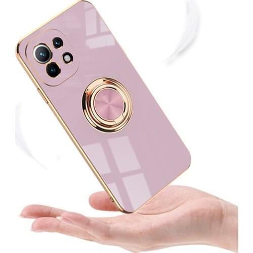 Soft Plating Ring holder Phone case for Oppo Reno 3 4 5 6 SE Pro Plus 5G 5K ACE 2 Find X2 X3 Pro Shockproof stand cover