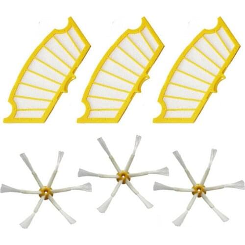 Side brush +filter kit for Irobot Roomba 500 Series 510 530 532 535 540 555 560 562 570 572 580 581 590 Vacuum Cleaner Parts