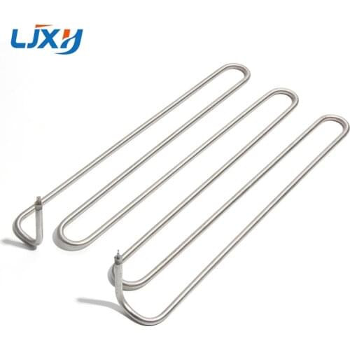 LJXH 8mm Elbow 3U Heating Tube All 304 SS Electric Industrial W Shape Water Tubular Immersion Heater Pipe 110/220/380V Bend Head