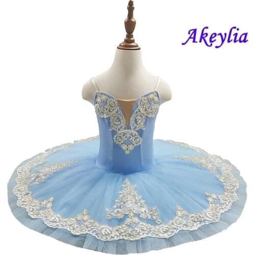 Sky blue ballet costume child Pink Sugar Plum Fairy Ballet Pancake Costume dress Pink white Platter Bellrina Tutu practicing