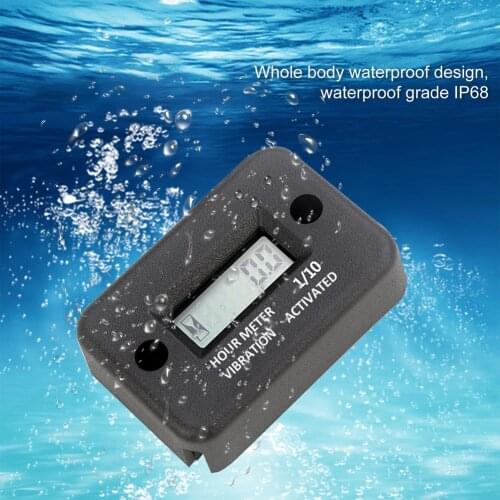 New Motorcycle Inductive Digital Hour Meter Waterproof Engine Gauge Hour Meter LCD Display For Bike Motorcycle ATV Boat Offroad