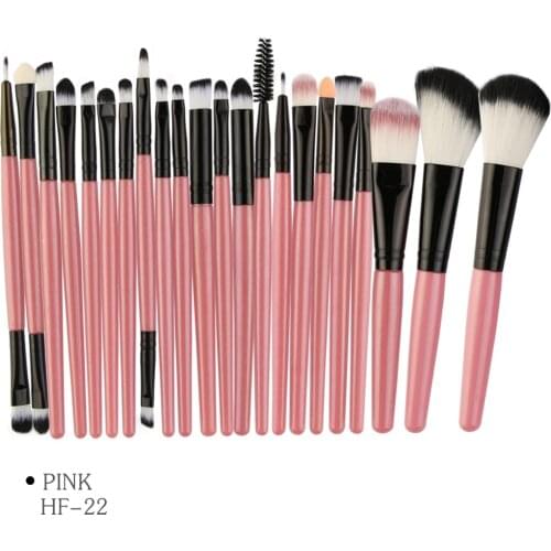 Professional 22Pcs Makeup Brushes Set Eyebrow Eye Shadow Eyeliner Lip Blusher Foundation Powder Cosmetic Tools