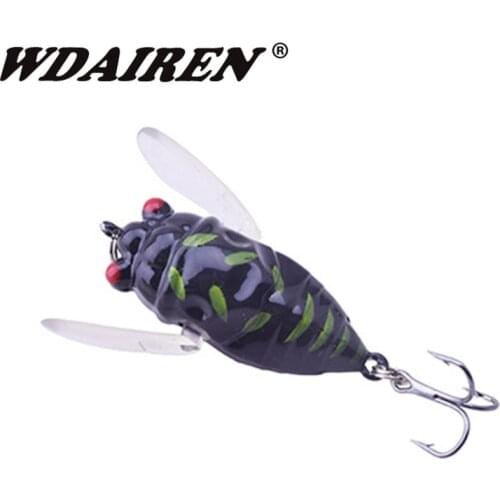 1Pcs Topwater Cicada Fishing Lure 50mm 4.5g Wobblers Crankbaits Artificial Insect Hard Bait Pesca Minnow Leurre Isca Peche