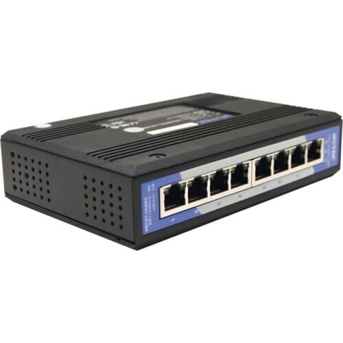 UT-6408 8 port industrial grade non-managed Ethernet switch 10/100Mbps auto negotiation full duplex half duplex Auto MDI/MDI-X