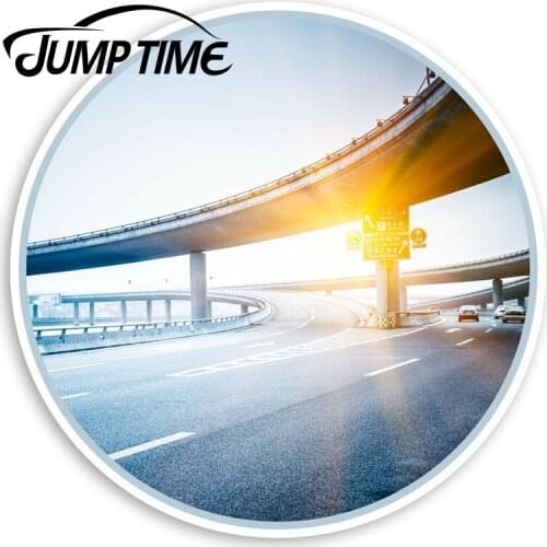 Jump Time Highway Road Vinyl Stickers City Bridge Sticker Laptop Luggage Decal Decor Window Bumper Waterproof