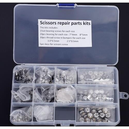 1 box Full Set Of Stainless Steel Hair Scissor Bearing Screw Tornillo Parts Haircut Salon Barber repair kit Parafuso Accessory
