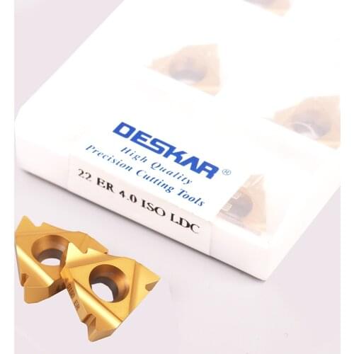 10pcs 22ER 22IR 3.5ISO 4.0ISO 4.5ISO 5.0ISO 5.5ISO 6.0ISO LDC Cemented carbide Threaded insert CNC lathe finishing Cutting tools
