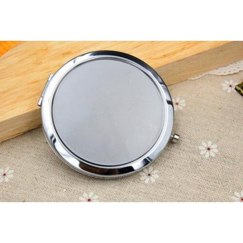 100Pcs Circle Blank Compact Mirror Silver Makeup Mirror -Fedex & DHL & EMS Free Shipping SN1026