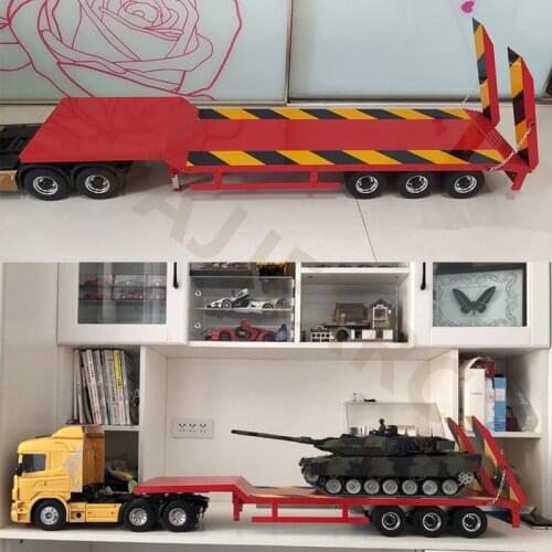 100cm x 23cm Aluminum Alloy Flat Transport Trailer for 1/14 Tamiya Remote Control Tractor