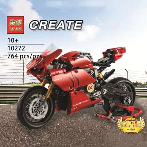 IN STOCK 10272 764Pcs Motorcycle Vehicle Car Boys Toys Fit Technic Ducatiied Building Blocks Bricks Panigale V4 R DIY Kid Gift