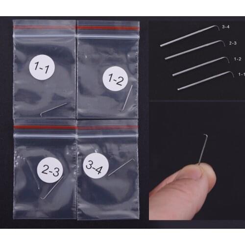 12Pcs Mix 4 Size Ventilating Needles(1-1,1-2,2-3,3-4) Make/Repair/Fix/Weave Front/Full Lace Wigs Toupee Hairpiece