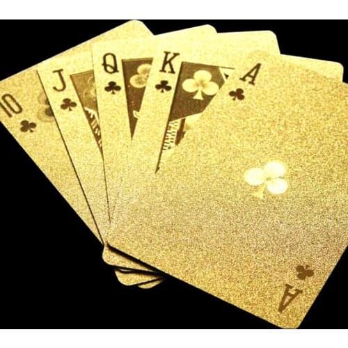 2016 new Free shipping waterproof golden pvc plastic poker dull polish playing cards novelty high quality gift