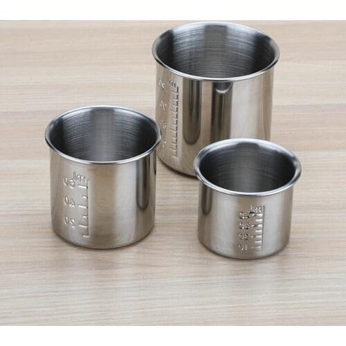 5pcs/Lot 40/60/120ml Laboratory Stainless Steel Scaled Dosing Measuring Cup In Medical Supplies