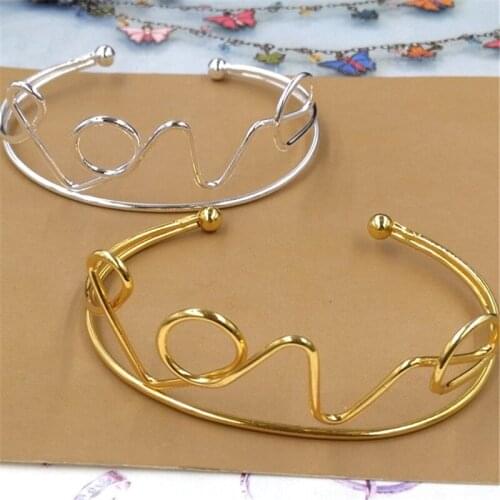 5Pcs Original Design Simple Bangle Bracelet Line Twist Cuff Bangle