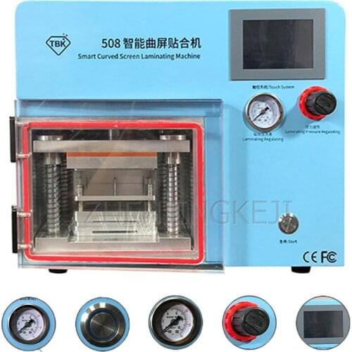 110-220V Curved Screen Laminating Machine Fully Automatic Vacuum Pressing Tools Defoaming Cell Phone LCD Cover Repair Equipment