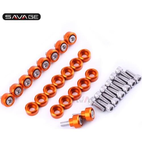 22 PCS Front Fender Frame Fairing Bolts For 990 ADVENTURE S R 2006-2013 Motorcycle Accessories Screws Bolt CNC M6 Orange