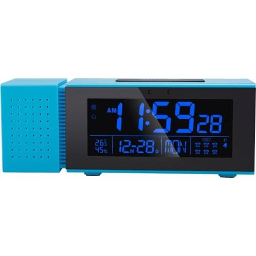 Human Body Infrared Sensing Night Light 7 Color LED Change Digital Table Snooze Alarm Clock FM Radio Home Thermometer Hygrometer