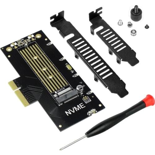 Add On Cards PCIE3.0 X4 M Key Full Speed PCIE Adapter Computer Expansion Cards for NVME 2230-2280 Size M-KEY SSD
