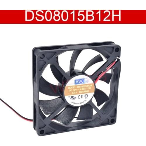 80*80*15 8CM DC12V 0.50A DS08015B12H dual ball 2pin large air flow fan