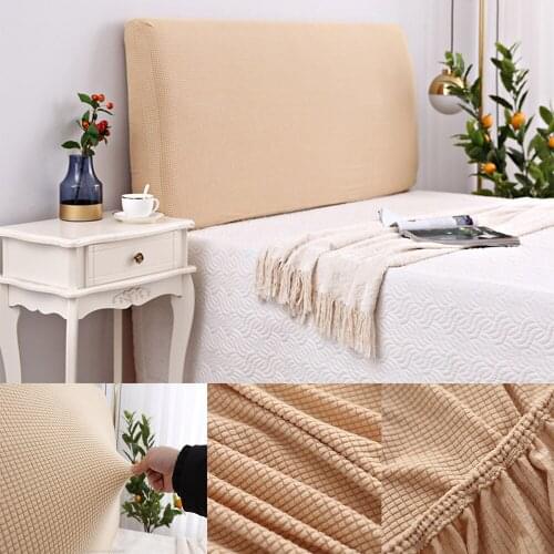 Elastic Solid-Color Bedhead Cover Universal dustproof Protectors Bedroom All-inclusive Removable Bedside Cover For Home BedRoom