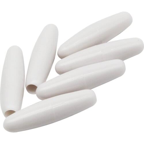 FLEOR 6pcs Plastic Tremolo Arm Tips 5mm Whammy Bar Tips Caps Knobs White for Electric Guitar