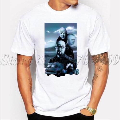 Breaking Bad Tribute Men customized t-shirt short sleeve casual tops Retro printed male hipster funny cool tee shirts