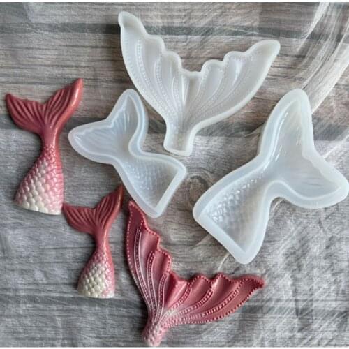 Fish Tail Classic Silicone Mold DIY Fondant Chocolate Cake Mold UV Resin Ceramic Clay Decoration Accessories Kitchen Gadgets