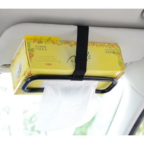 21x 6.8cm Car Sun Visor Tissue Box Holder Paper Napkin Seat Back Bracket Hanging Interior Parts Sun Visor Accessories