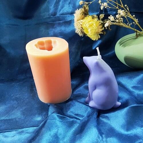 Ice Bear Candle Mold DIY Handmade Silicone Soap Molds Cake Mother and Baby Mould