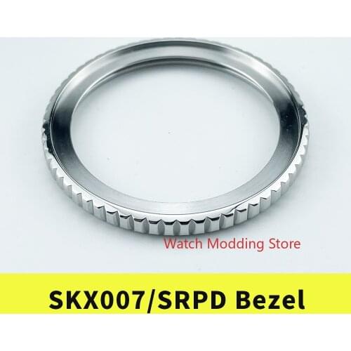 HOT MM300 Style Bezel Silver Polished Finish 316L Stainless Steel Included Gasket Fit For SKX007/SKX175/SRPD